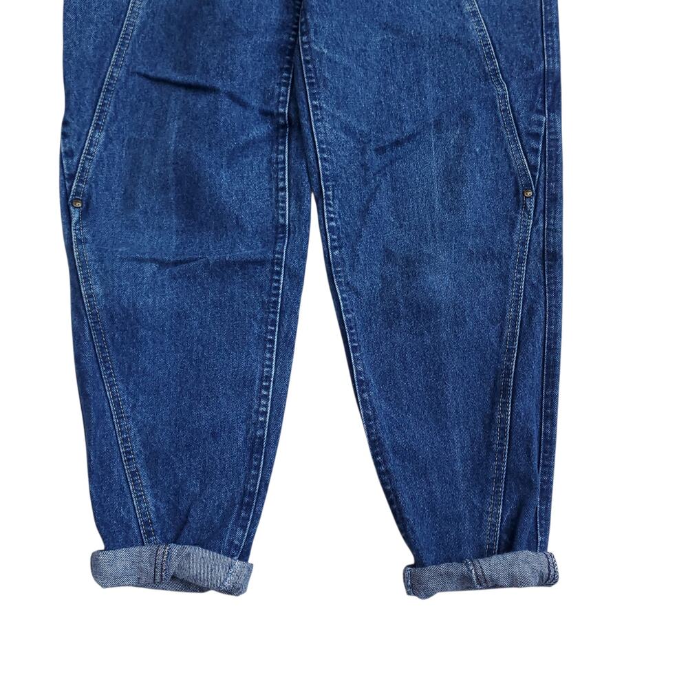 Vintage Lee Blue Jeans Tapered Leg Asymmetric Center Seam 1980s 80s Mom Sz 11 - Picture 5 of 11